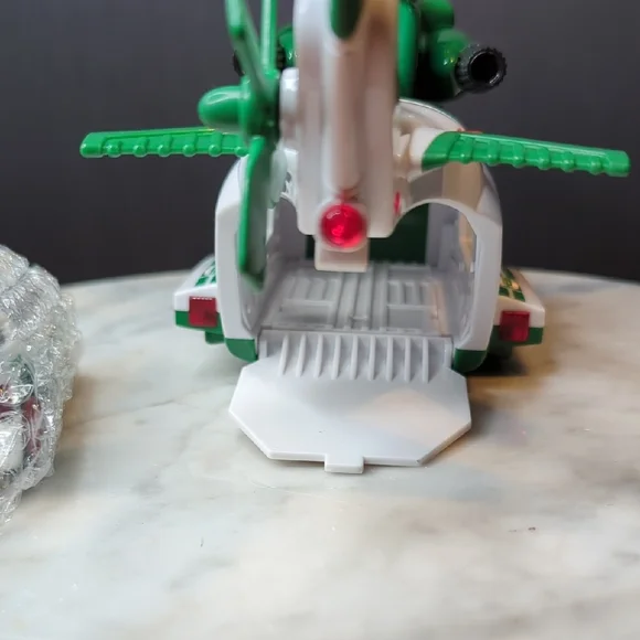 2012 Hess Green and White Helicopter and Rescue Toy - Picture 8 of 14